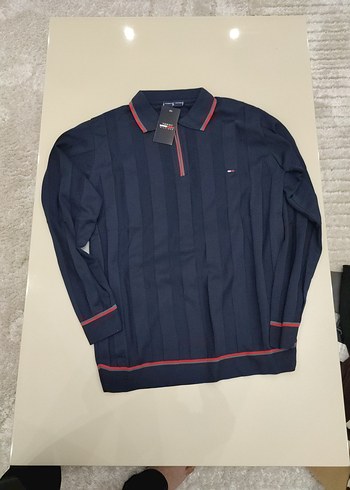 Erkek Lacivert Uzun Kollu Polo Tişört - Görsel 2