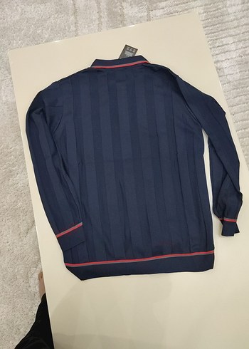 Erkek Lacivert Uzun Kollu Polo Tişört - Görsel 4