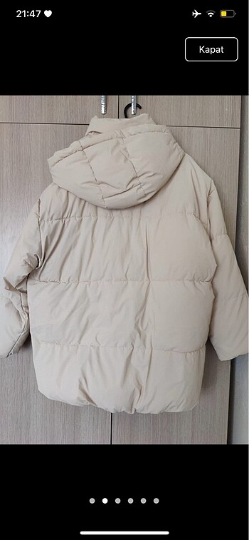 Pull and Bear Şişme mont bej