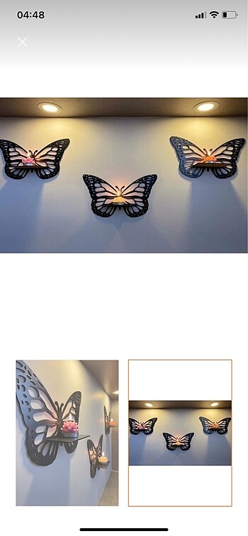 Dekoratif Kelebek Duvar Rafı+ çeşitli modeller