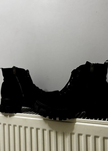 Siyah Platform Topuklu Kadın Bot - Görsel 4