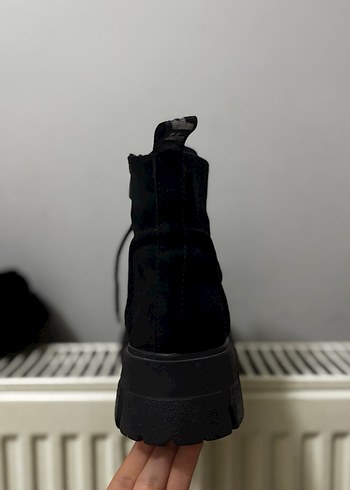 Siyah Platform Topuklu Kadın Bot - Görsel 2