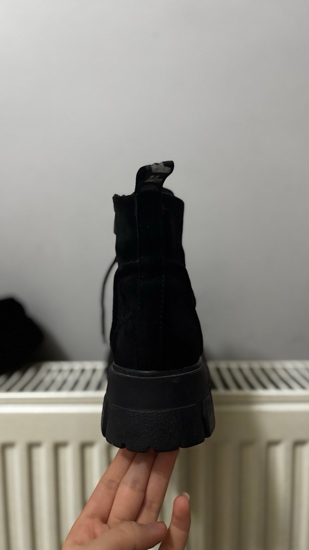 Siyah Platform Topuklu Kadın Bot - Görsel 2