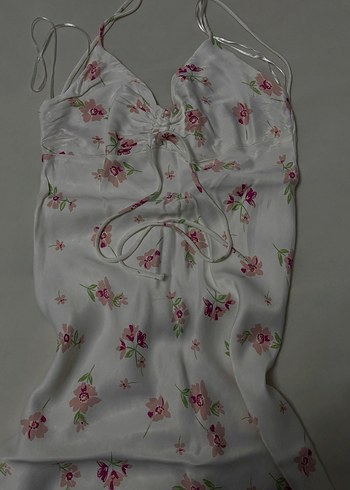 Beyaz zara Uzun Kadın Elbise - Görsel 3