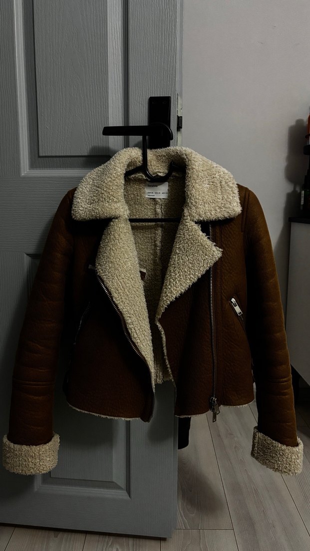 Bershka Kürklü Süet Ceket - Görsel 2