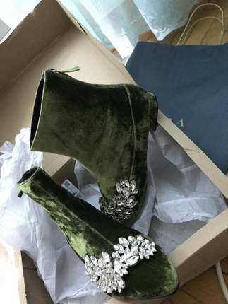 Zara Zara Velvet Ankle Boots