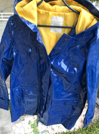 l Beden mavi Renk Pull And Bear Vinil Raincoat