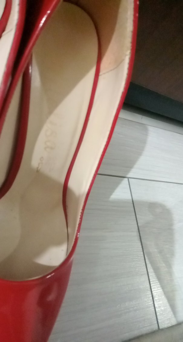 Kadın Parlak Kırmızı Stiletto Topuklu Ayakkabı - Görsel 2