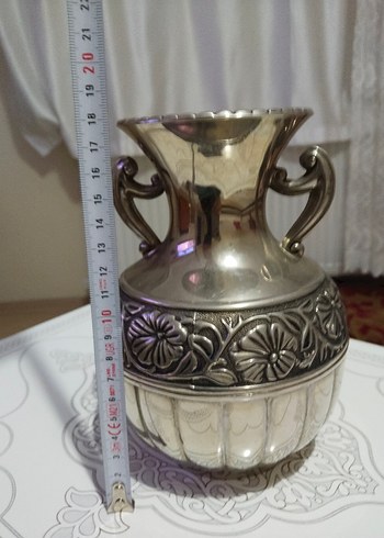 Beden beyaz Renk Princ üzerine gümüş kaplama vazo