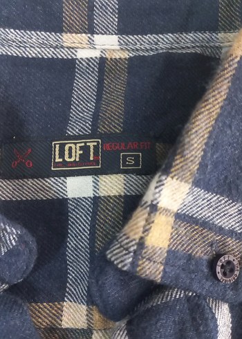 Loft Erkek Gri Kareli Pamuk Gömlek