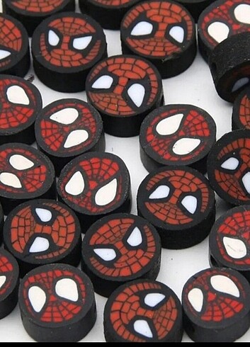 Spiderman fimo boncuk