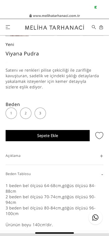 s Beden pembe Renk Meliha Tarhanacı Viyana Pudra