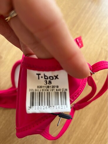 38 Beden pembe Renk T-box38 beden bikini üstü