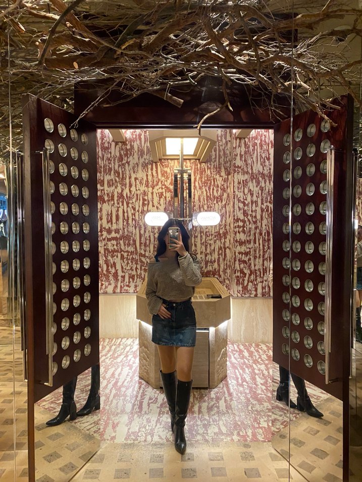 Bej Örgü Bohem Salaş Kadın Kazak - Görsel 3