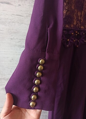 40 Beden Moda selvim balık mor abiye