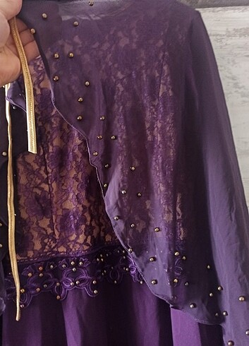 40 Beden mor Renk Moda selvim balık mor abiye