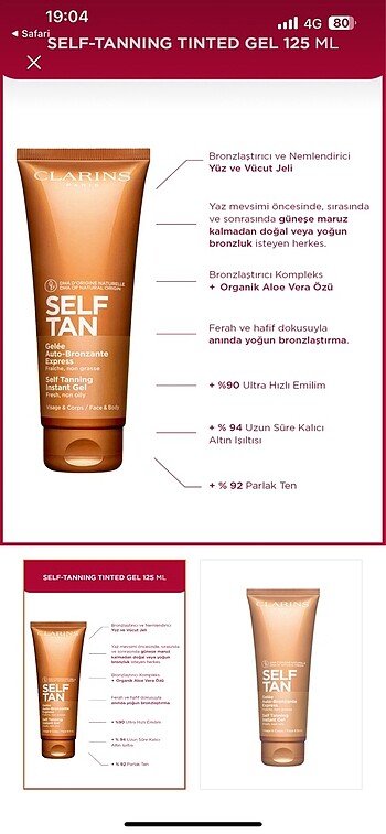 Clarins Self Tanning Milky Lotion Bronzlaştırıcı Losyon 8 ml - Görsel 6