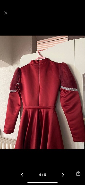 xs Beden bordo Renk tesettür abiye