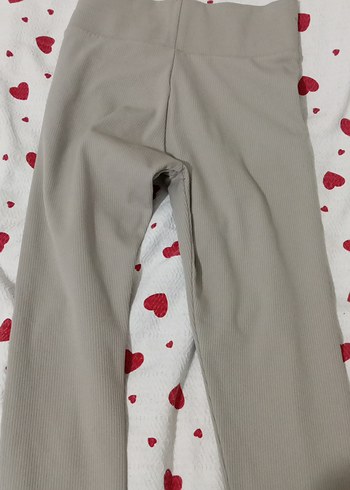 kadın Gri Sade Tayt - Görsel 4