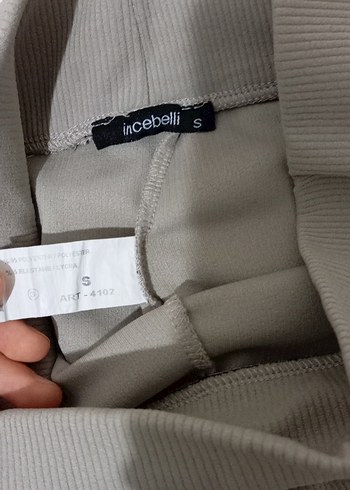 kadın Gri Sade Tayt - Görsel 3