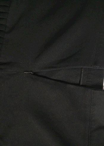 s Beden Siyah Pilili Midi Gotik Mini Etek