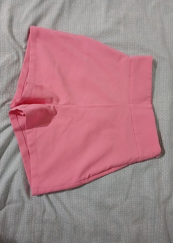 Pembe Yüksek Bel Mini Şort