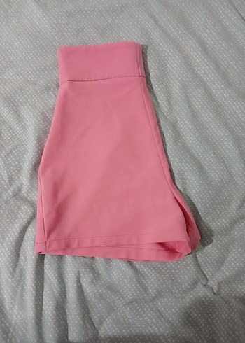 34 Beden Pembe Yüksek Bel Mini Şort