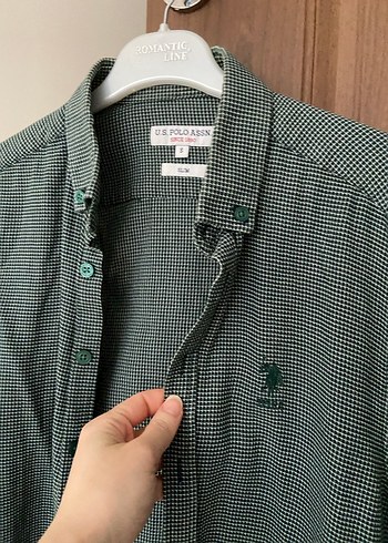 Gri Keten Erkek Gömlek, Düğmeli, Classic Kesim - Görsel 2