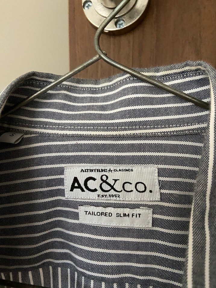 Gri Çizgili Keten Erkek Gömlek - Görsel 3