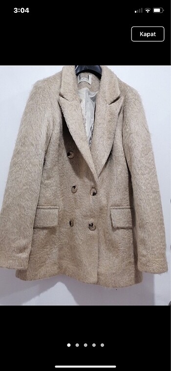 Yün detaylı Kaşe blazer ceket