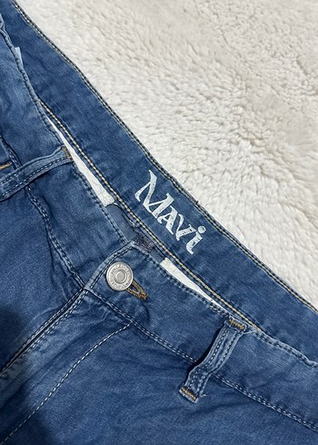 Erkek Mavi Denim Midi Boy Salaş Şort - Görsel 3