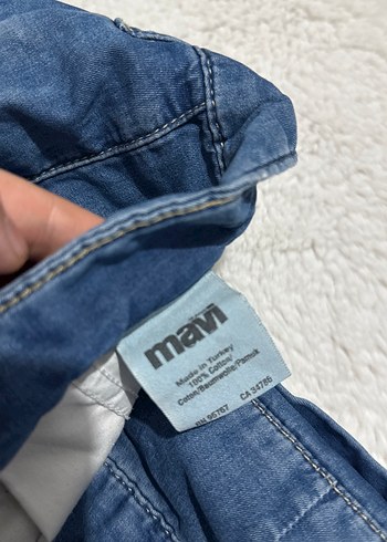 Erkek Mavi Denim Midi Boy Salaş Şort - Görsel 4