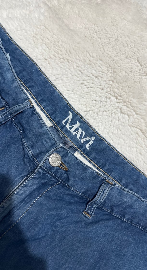 Erkek Mavi Denim Midi Boy Salaş Şort - Görsel 3