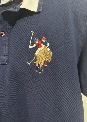 U.S. POLO Lacivert Polo Yaka Erkek Tişört - Görsel 3