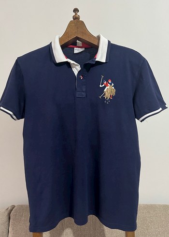 U.S. POLO Lacivert Polo Yaka Erkek Tişört - Görsel 2