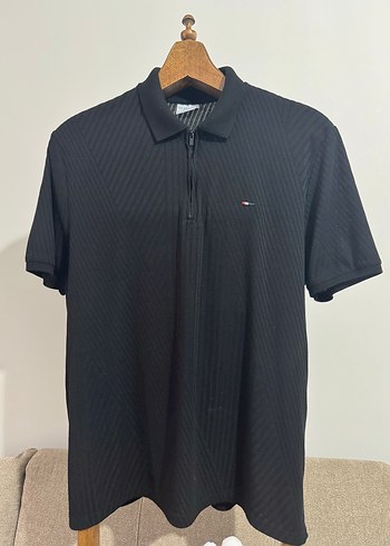 U.S. POLO Erkek Siyah Kısa Kollu Polo Tişört - Görsel 2