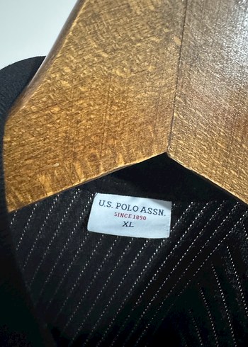 U.S. POLO Erkek Siyah Kısa Kollu Polo Tişört - Görsel 3