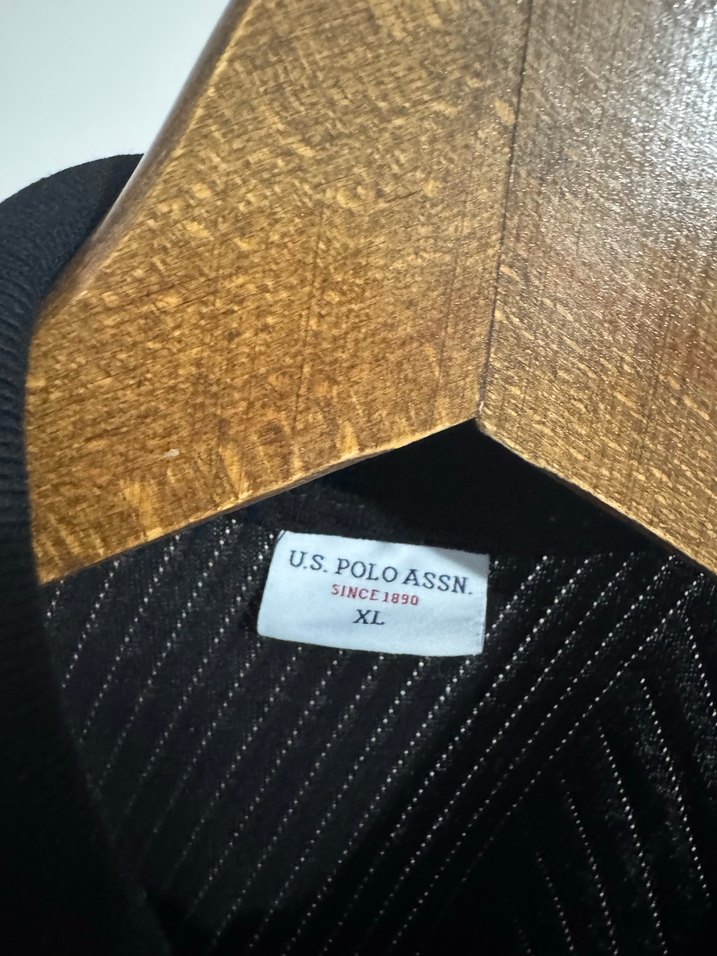 U.S. POLO Erkek Siyah Kısa Kollu Polo Tişört - Görsel 3