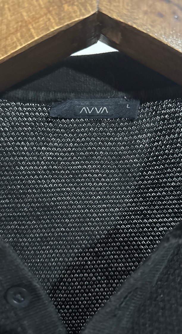 AVVA Erkek Siyah Pamuklu Polo Tişört - Görsel 2