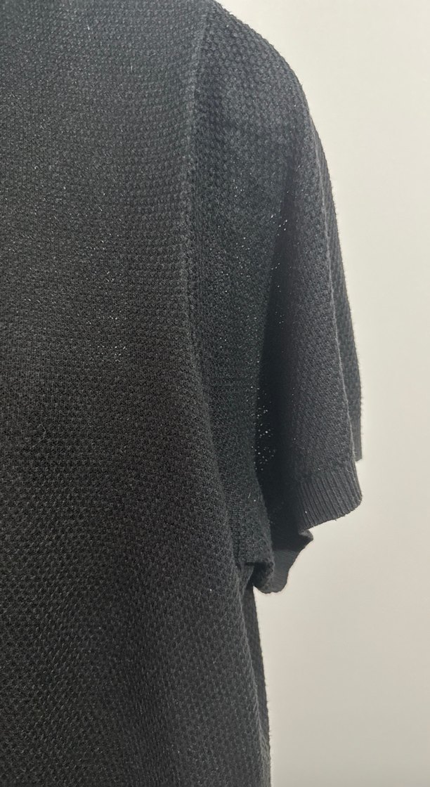 AVVA Erkek Siyah Pamuklu Polo Tişört - Görsel 3