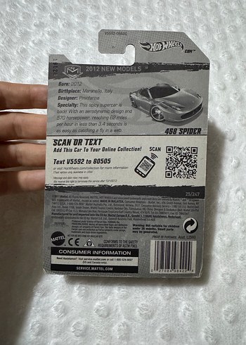 Hot Wheels 458 spider 2011 - Görsel 2