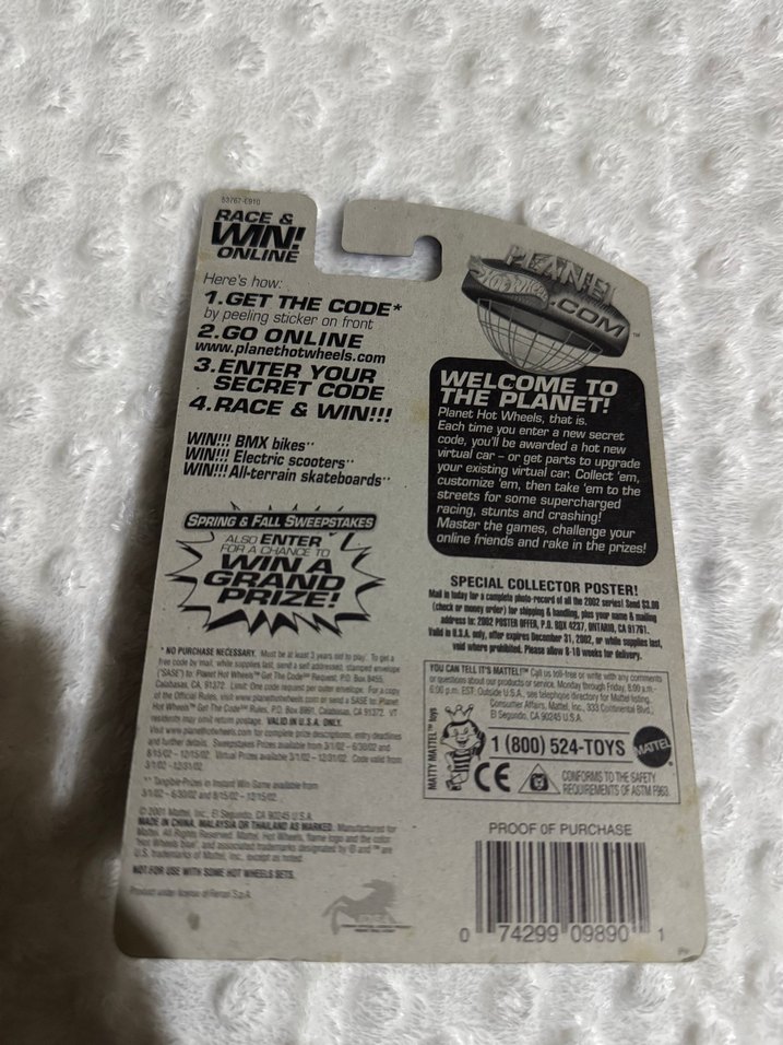 Mor Hot Wheels Ferrari f50 2001 - Görsel 3