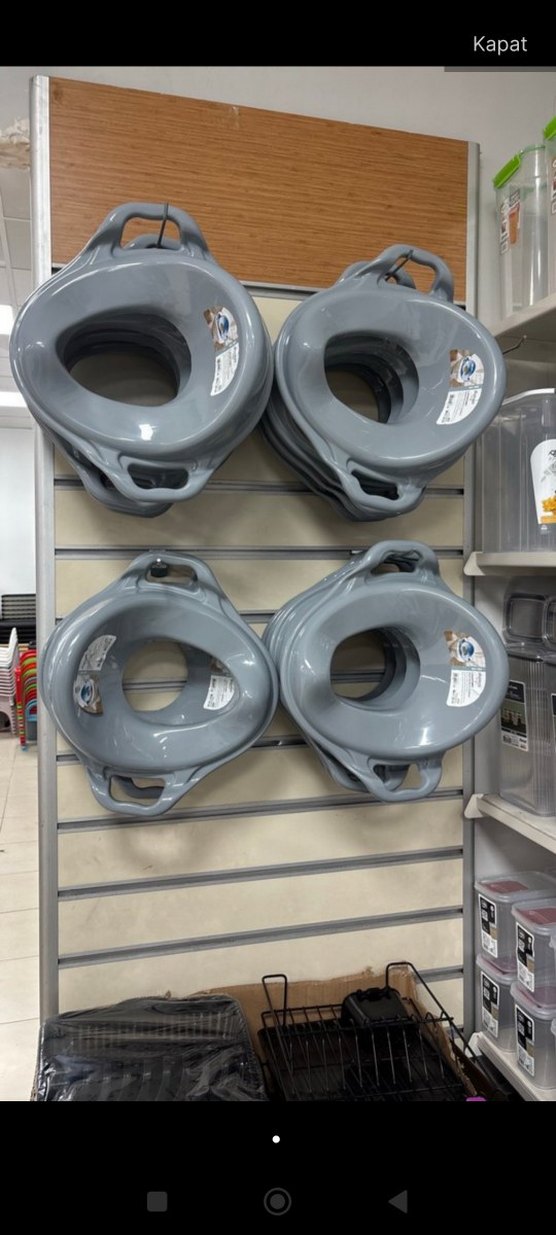 Tutacaklı Bebek Tuvalet Adaptörü Gri - Görsel 2