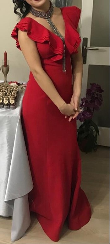 kırmızı balık model abiye