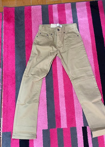 Levis Bej Slim Fit Keten Pantolon