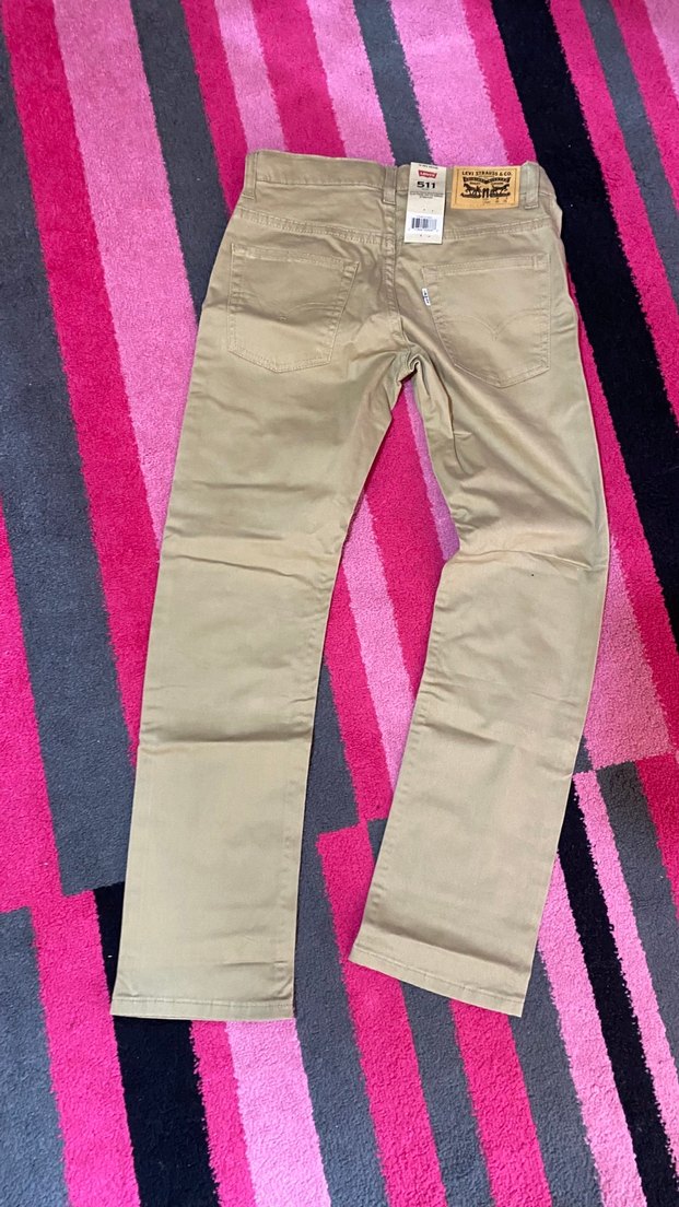 Bej Slim Fit Keten Pantolon — görsel 3/4