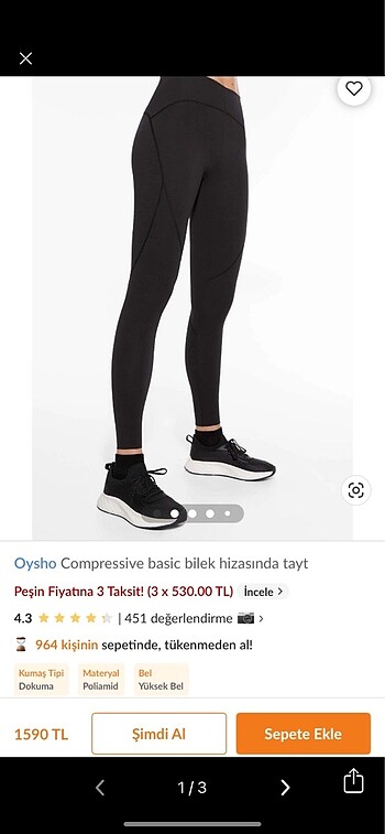 oysho comprassive tayt