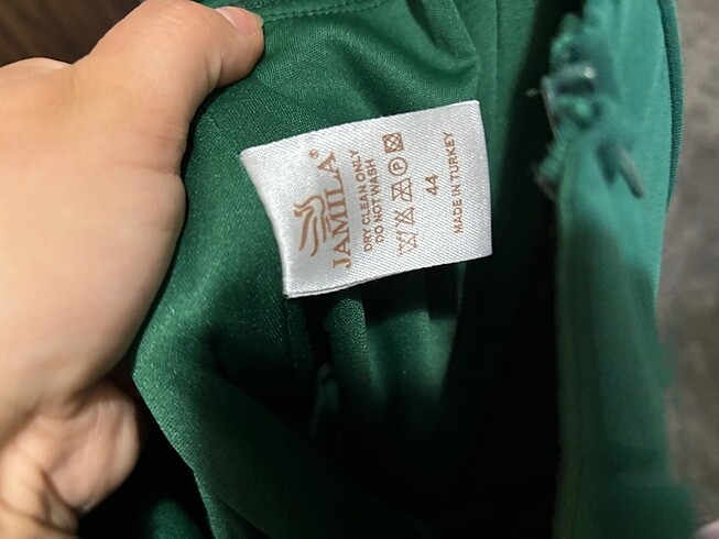 44 Beden yeşil Renk Abiye