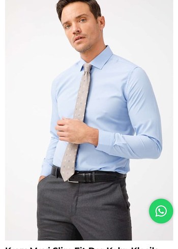 Vakko Mavi Erkek Gömleği, Slim Fit, Uzun Kollu
