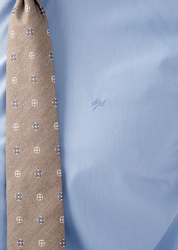 m Beden Mavi Erkek Gömleği, Slim Fit, Uzun Kollu